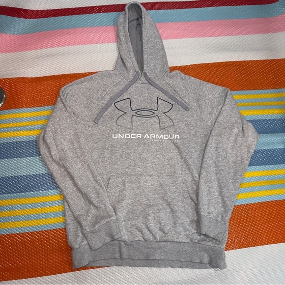 Under Armour Heather Grey Sweatshirt Hoodie Men’s Size Medium - Picture 1 of 3